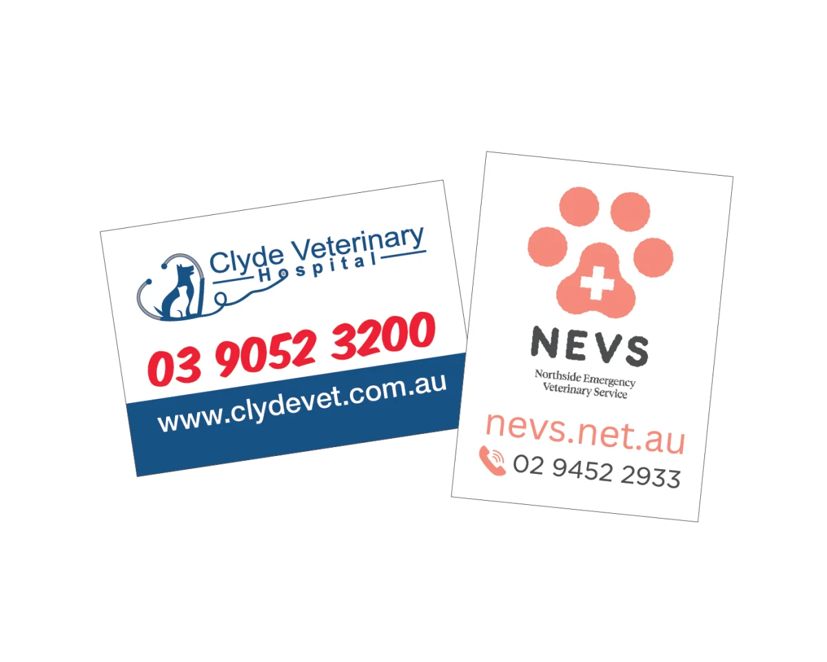 Small Business Card — Fridge magnets for vets and pet businesses